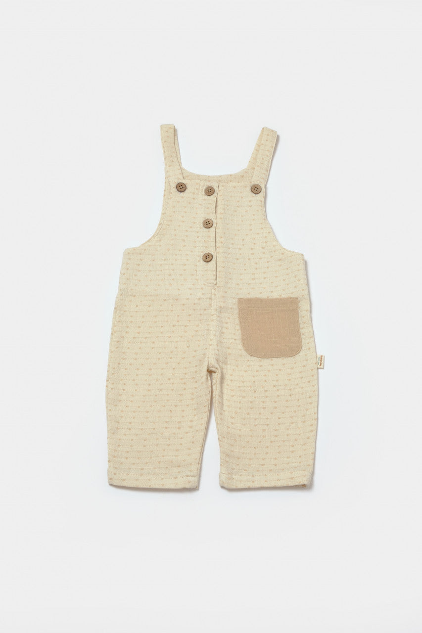 Salopeta cu bretele si buzunar, 100% bumbac - , BabyCosy