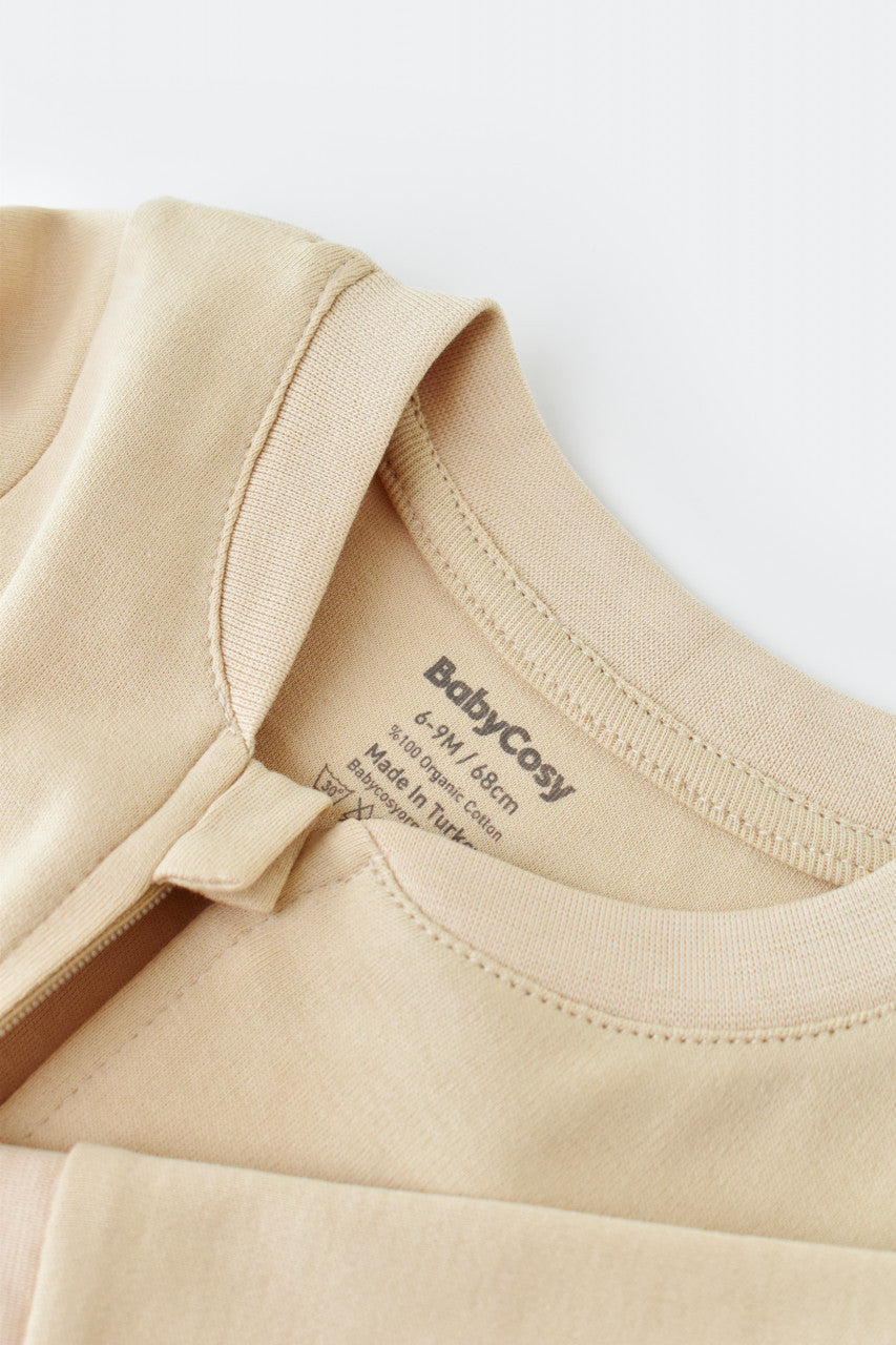 Salopeta cu fermoar cu maneca lunga si pantaloni lungi din 95%bumbac organic si 5% elastan - , BabyCosy