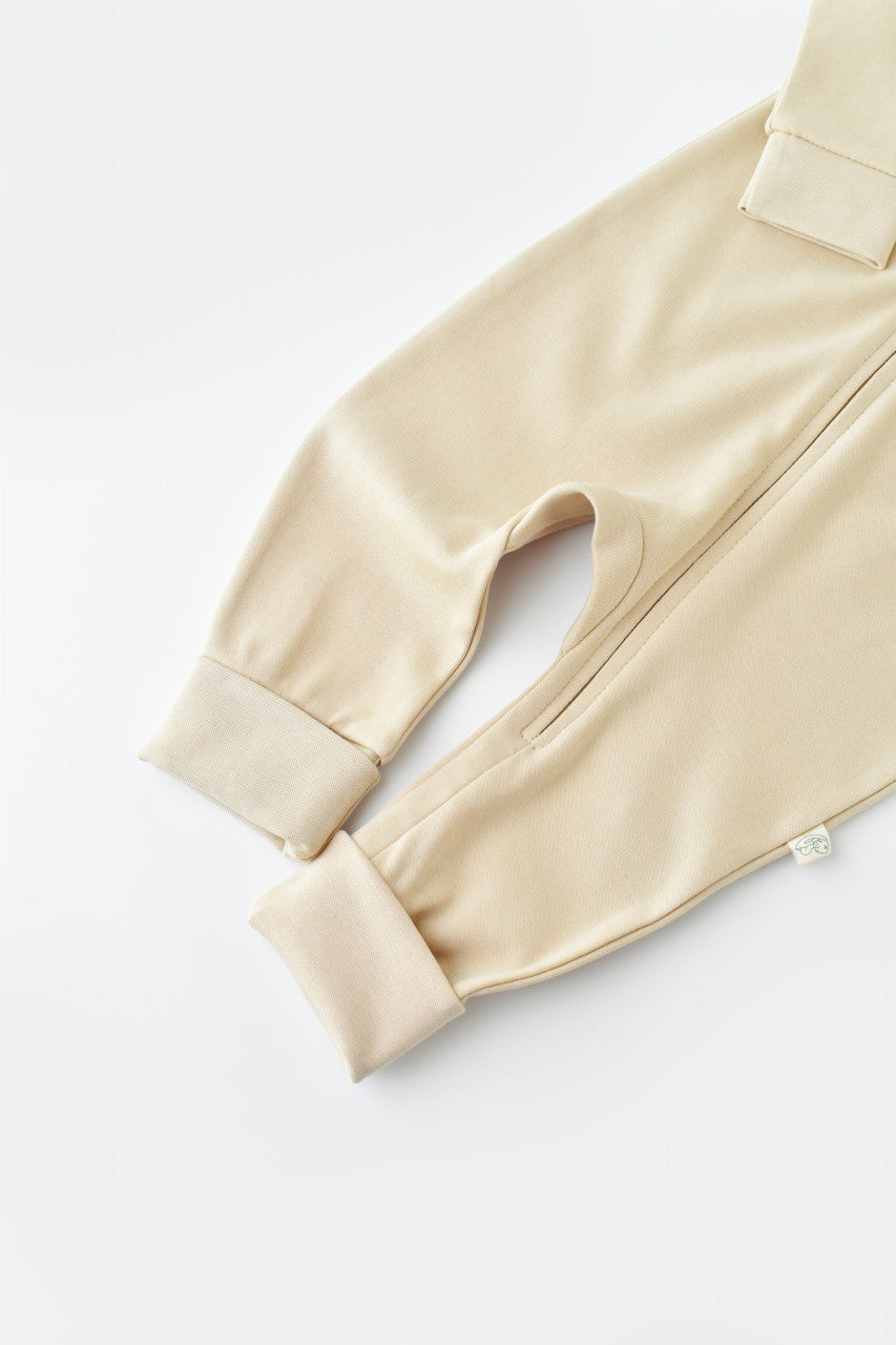 Salopeta cu fermoar cu maneca lunga si pantaloni lungi din 95%bumbac organic si 5% elastan - , BabyCosy