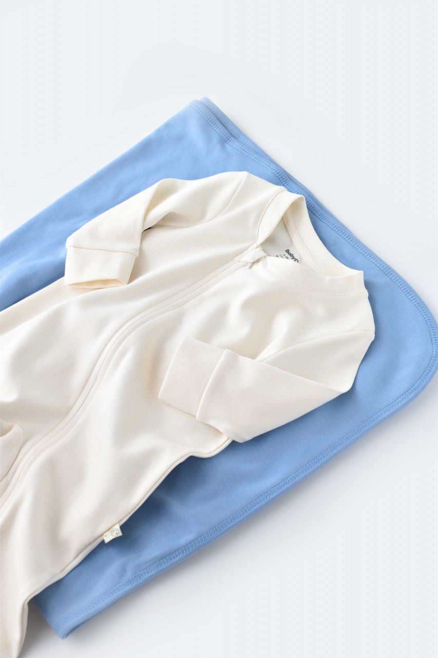 Salopeta cu fermoar cu maneca lunga si pantaloni lungi din 95%bumbac organic si 5% elastan - , BabyCosy