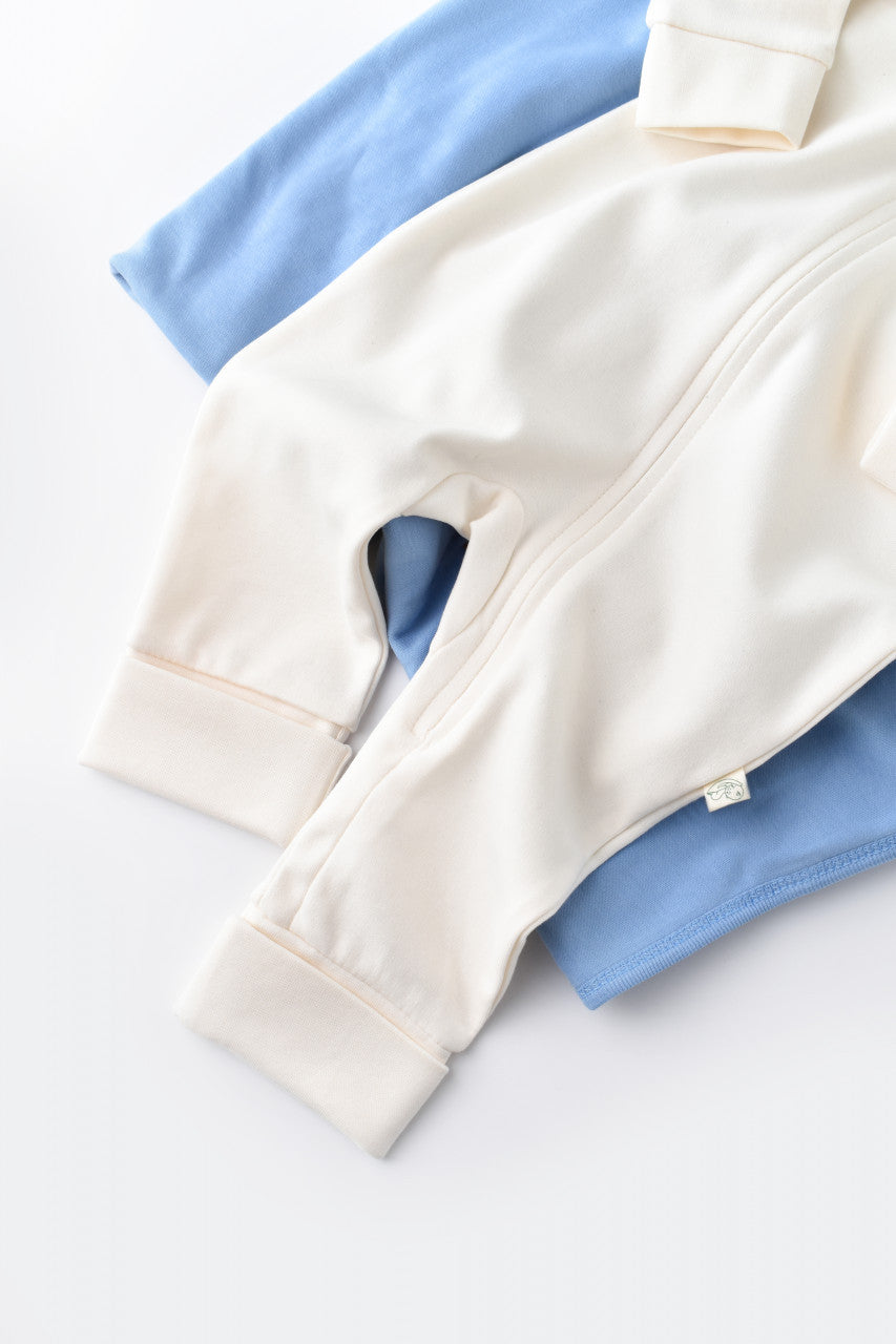 Salopeta cu fermoar cu maneca lunga si pantaloni lungi din 95%bumbac organic si 5% elastan - , BabyCosy