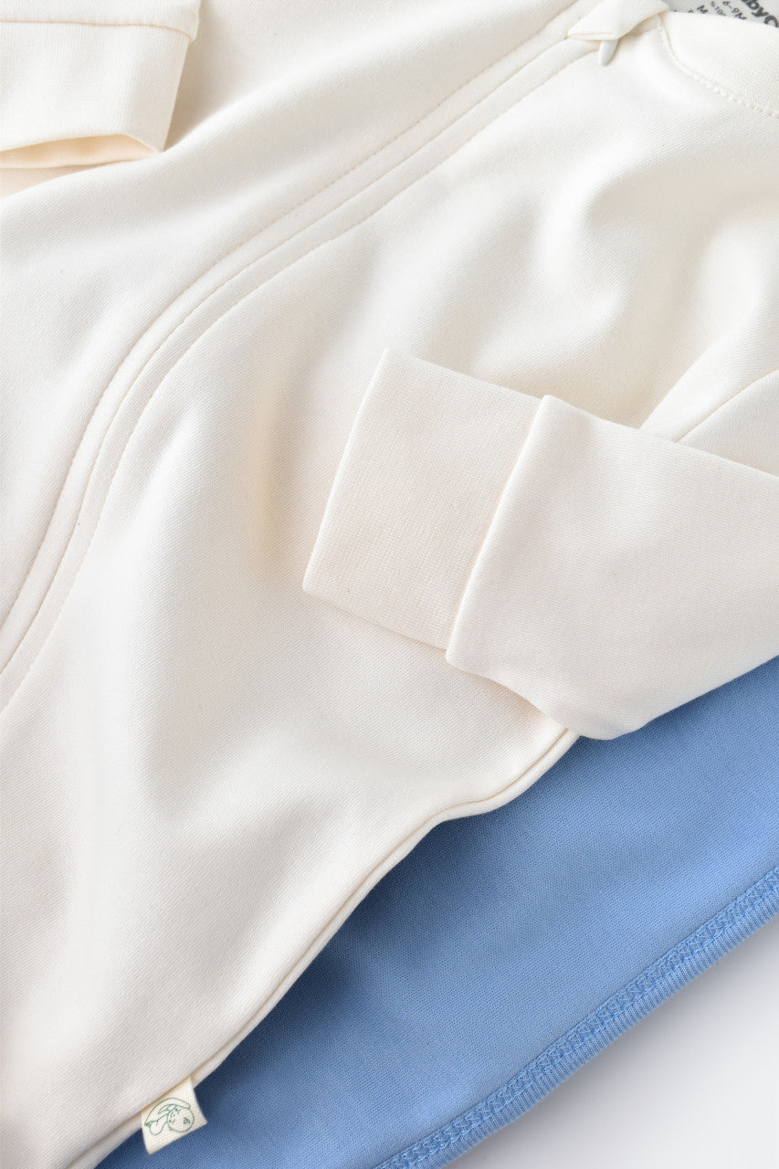 Salopeta cu fermoar cu maneca lunga si pantaloni lungi din 95%bumbac organic si 5% elastan - , BabyCosy