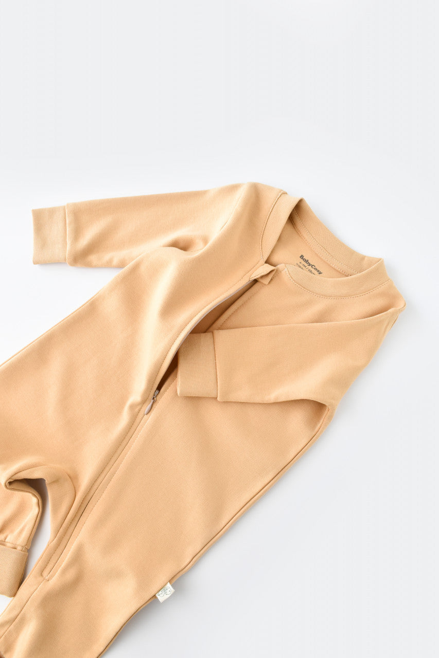 Salopeta cu fermoar cu maneca lunga si pantaloni lungi din 95%bumbac organic si 5% elastan - , BabyCosy