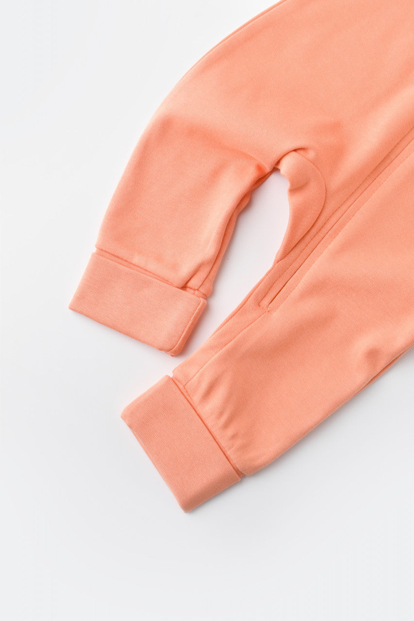 Salopeta cu fermoar cu maneca lunga si pantaloni lungi din 95%bumbac organic si 5% elastan - , BabyCosy