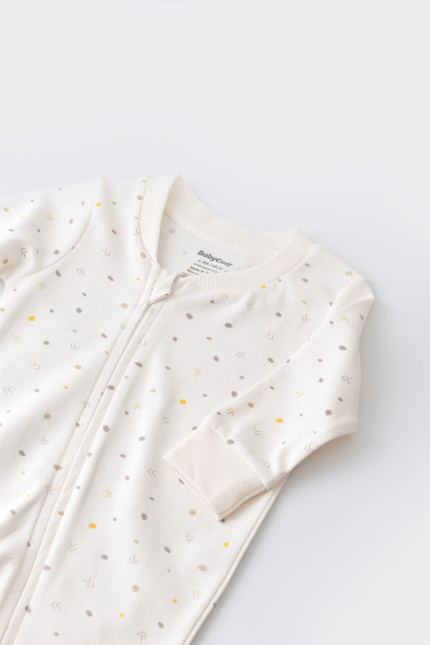 Salopeta cu fermoar cu maneca lunga si pantaloni lungi din 95%bumbac organic si 5% elastan - , BabyCosy