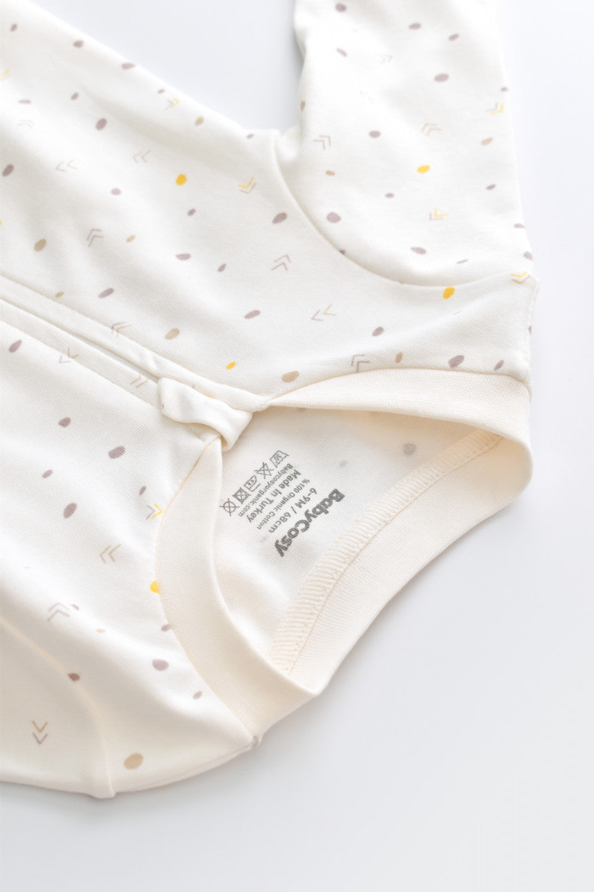 Salopeta cu fermoar cu maneca lunga si pantaloni lungi din 95%bumbac organic si 5% elastan - , BabyCosy