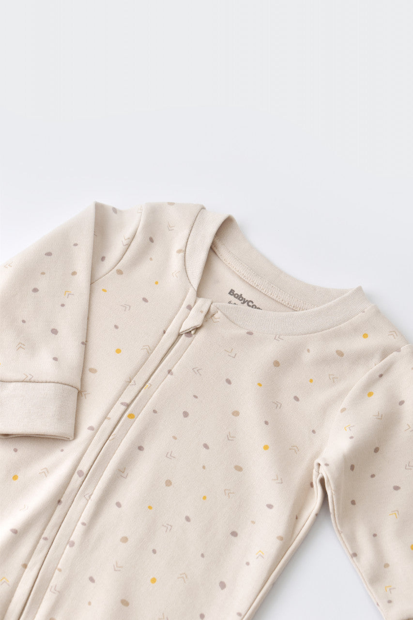 Salopeta cu fermoar cu maneca lunga si pantaloni lungi din 95%bumbac organic si 5% elastan - , BabyCosy