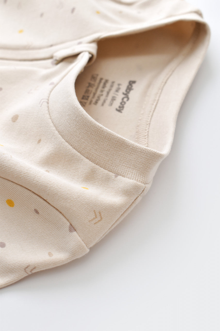 Salopeta cu fermoar cu maneca lunga si pantaloni lungi din 95%bumbac organic si 5% elastan - , BabyCosy