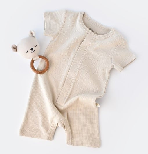 Salopeta cu pantaloni scurti - 100% bumbac organic - , BabyCosy