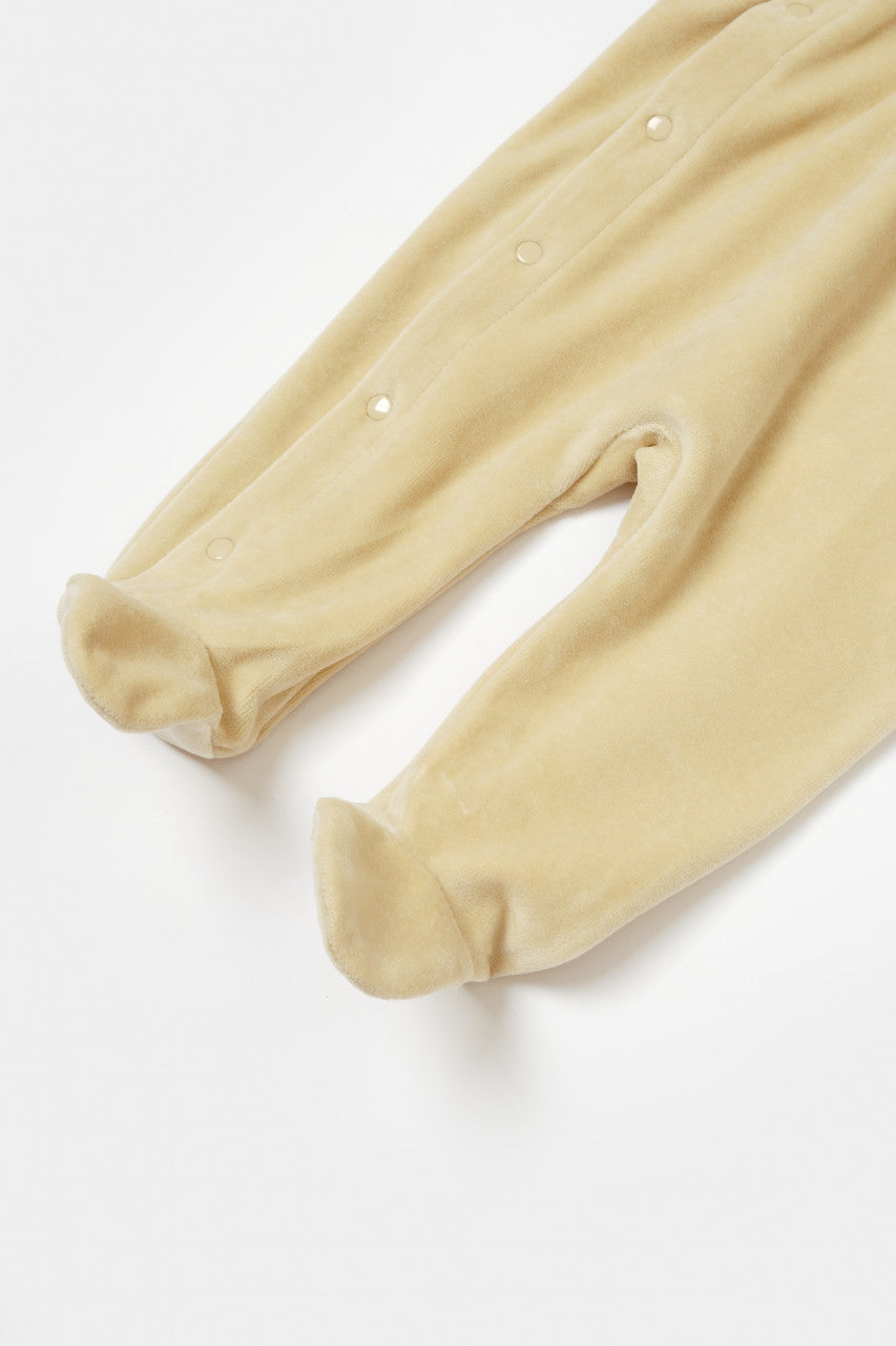 Salopeta Elefant cu maneca lunga si gluga din 80%bumbac organic si 20% poliester - , BabyCosy