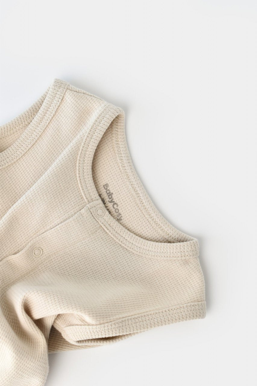 Salopeta fara maneci si pantaloni scurti - 100% bumbac organic - , BabyCosy