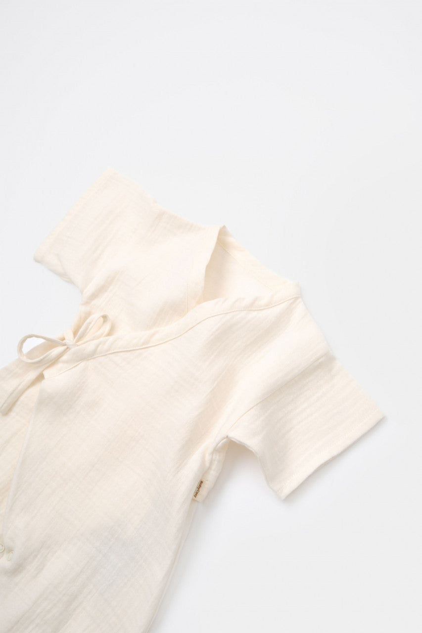 Salopeta petrecuta din muselina, BabyCosy, 100% bumbac organic,