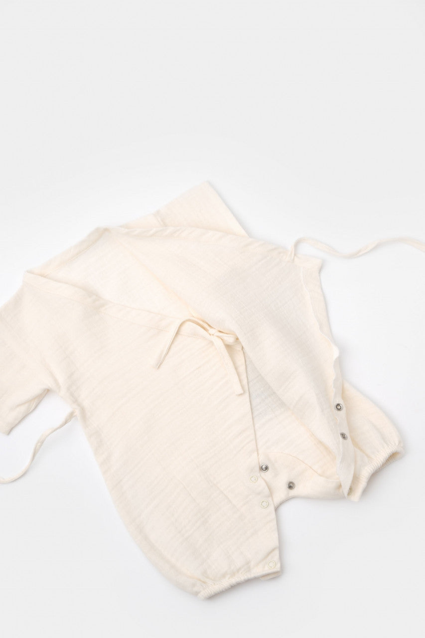 Salopeta petrecuta din muselina, BabyCosy, 100% bumbac organic,