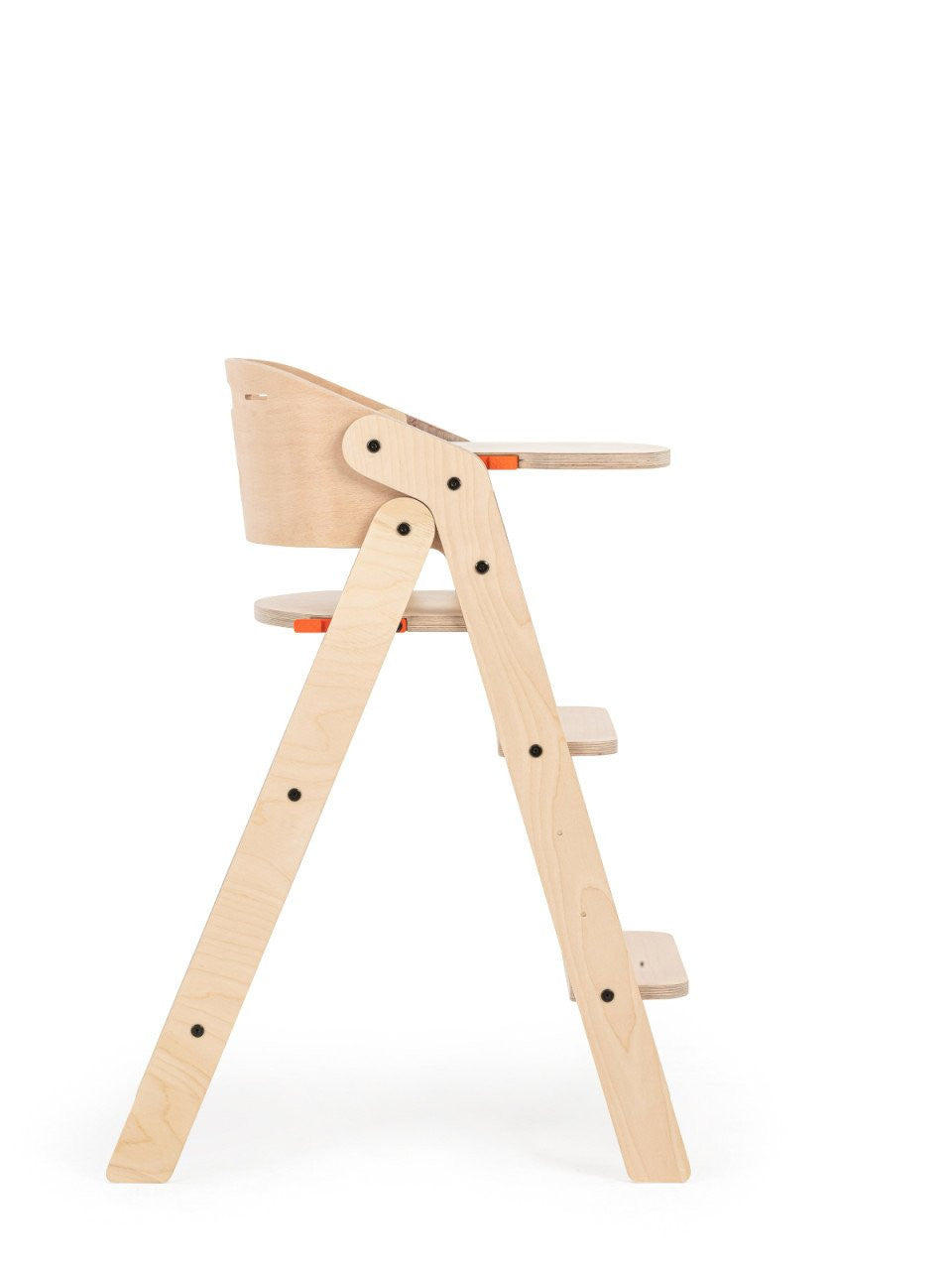 Scaun de masa pliabil din lemn MamaToyz, multifunctional si transformabil cu masuta, 6 luni - adolescent, Natur