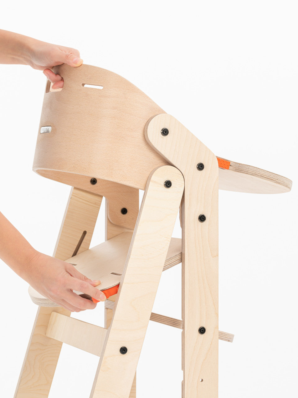 Scaun de masa pliabil din lemn MamaToyz, multifunctional si transformabil cu masuta, 6 luni - adolescent, Verde