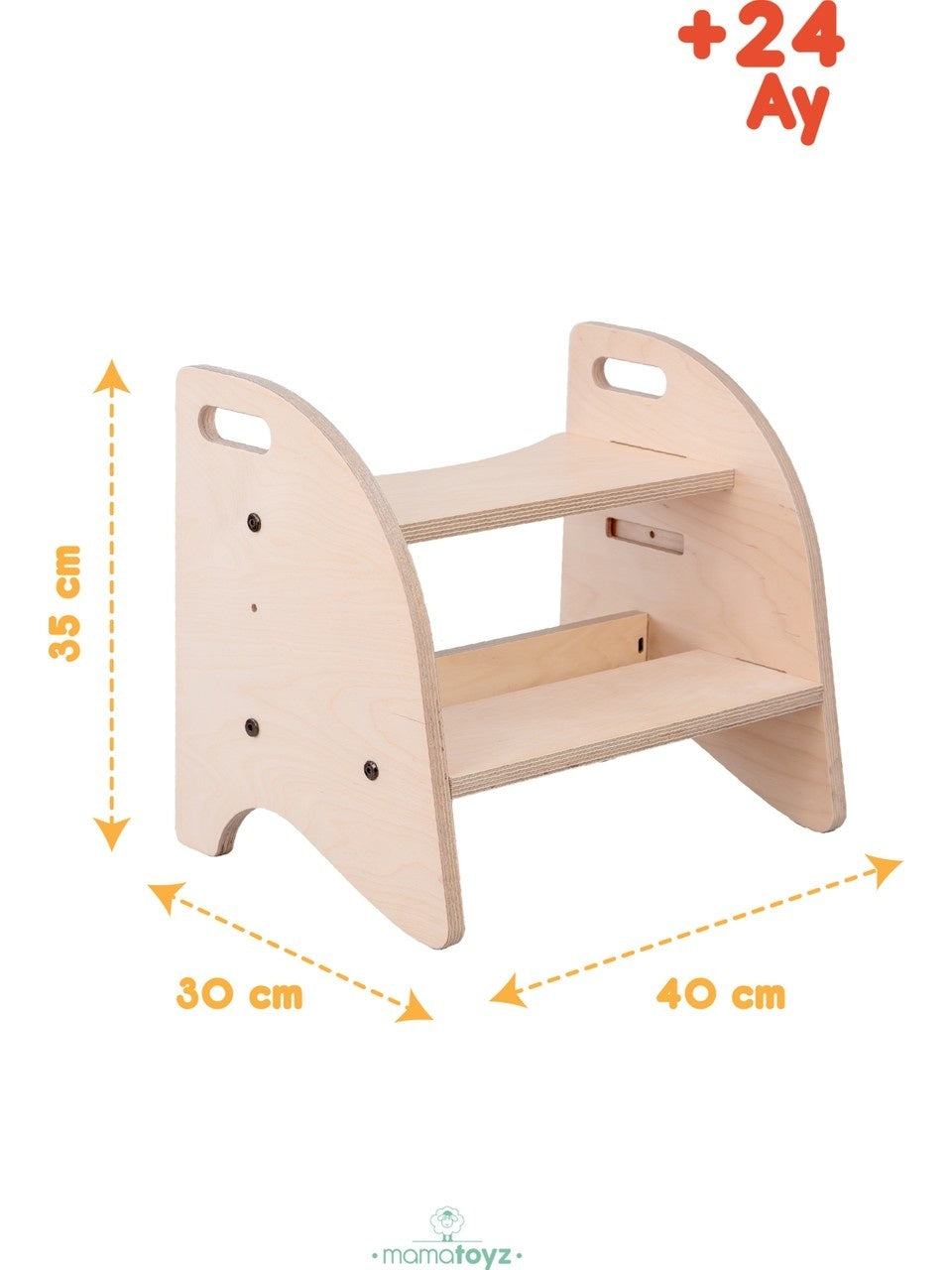 Scaun inaltator tip scara cu 2 trepte pentru copii, model 1, MamaToyz - Imagine 2