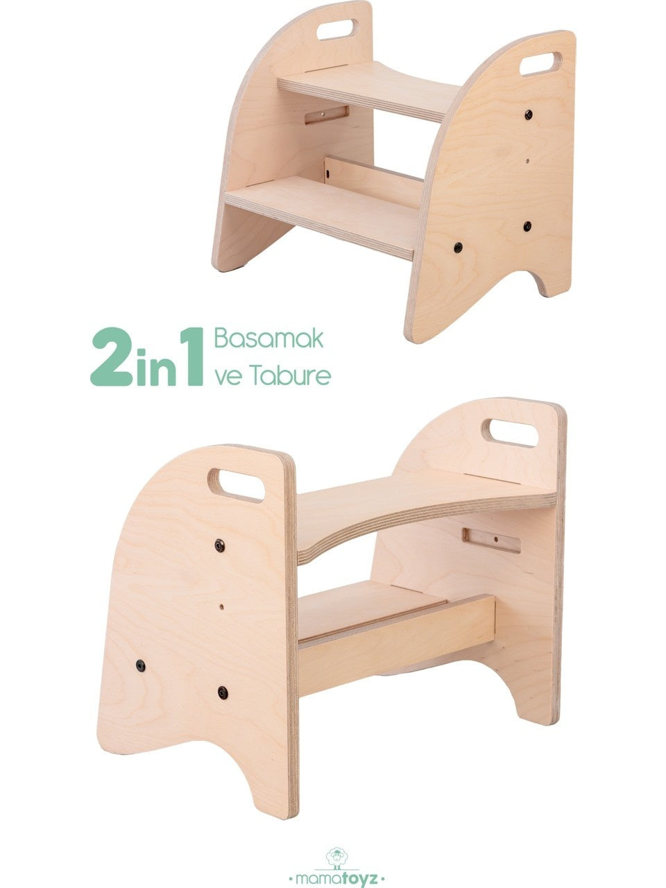 Scaun inaltator tip scara cu 2 trepte pentru copii, model 1, MamaToyz - Imagine 3