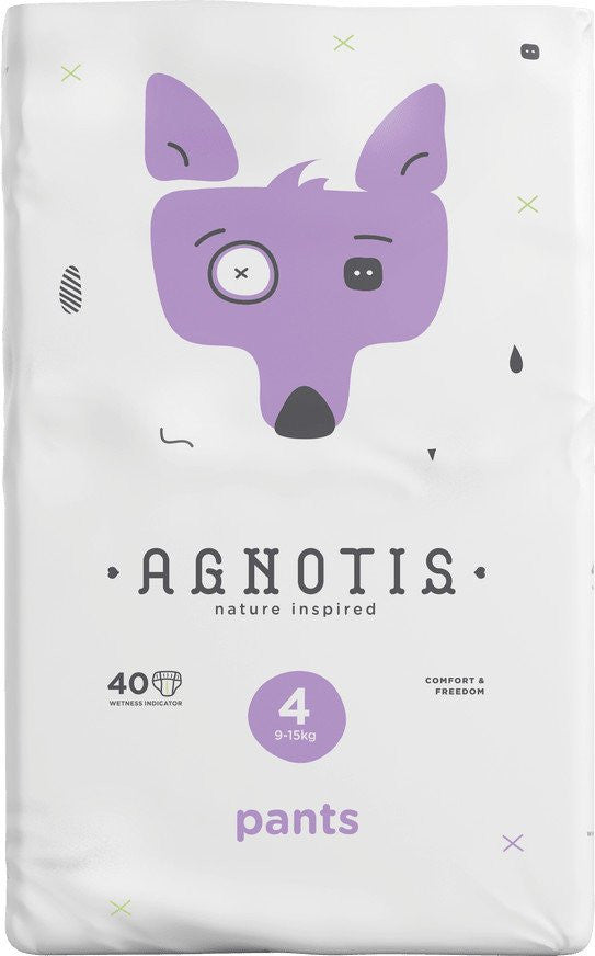 Scutece tip chilotel hipoalergenice Agnotis pants, marimea nr. 4, 9-15 kg, 40 bucati - Imagine 2