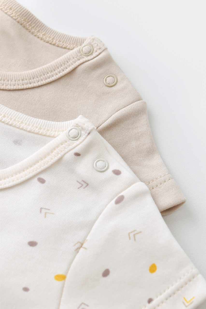 Set 2 body-uri bebe unisex Girafa, BabyCosy, 100% bumbac organic