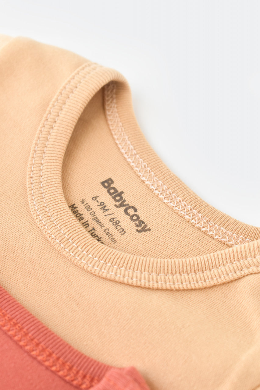 Set 2 body-uri bebe unisex Girafa, BabyCosy, 100% bumbac organic