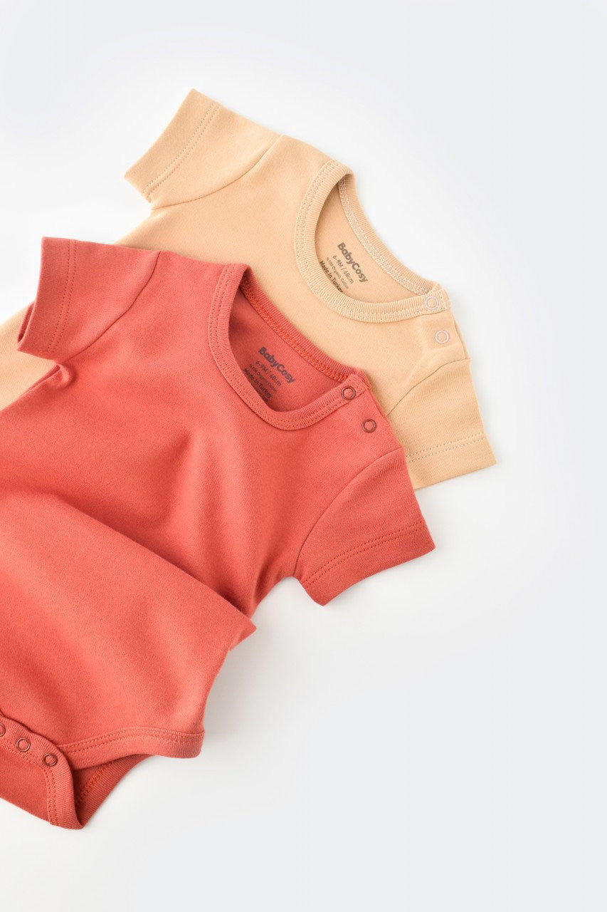 Set 2 body-uri bebe unisex Girafa, BabyCosy, 100% bumbac organic