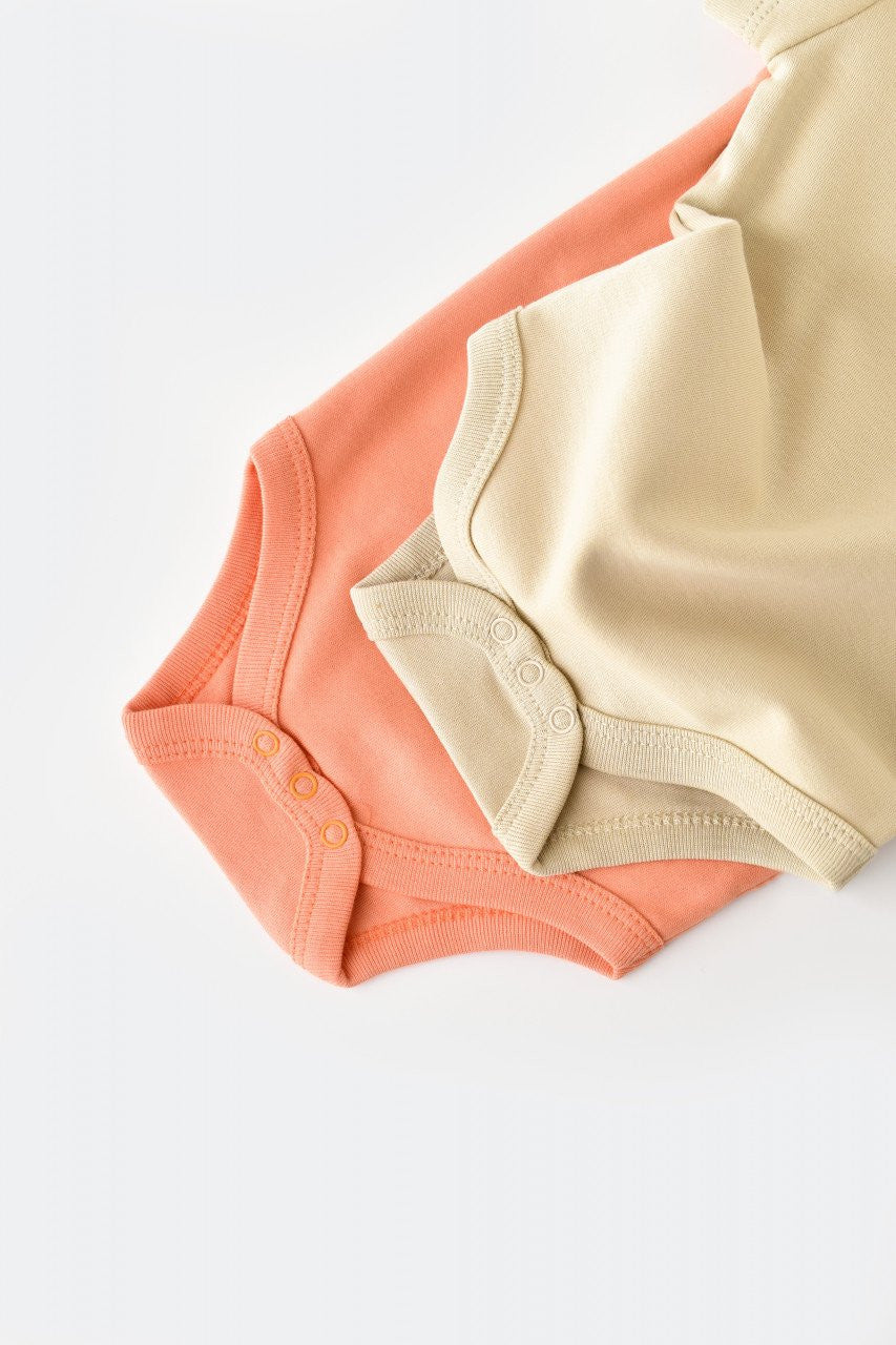 Set 2 body-uri bebe unisex Girafa, BabyCosy, 100% bumbac organic