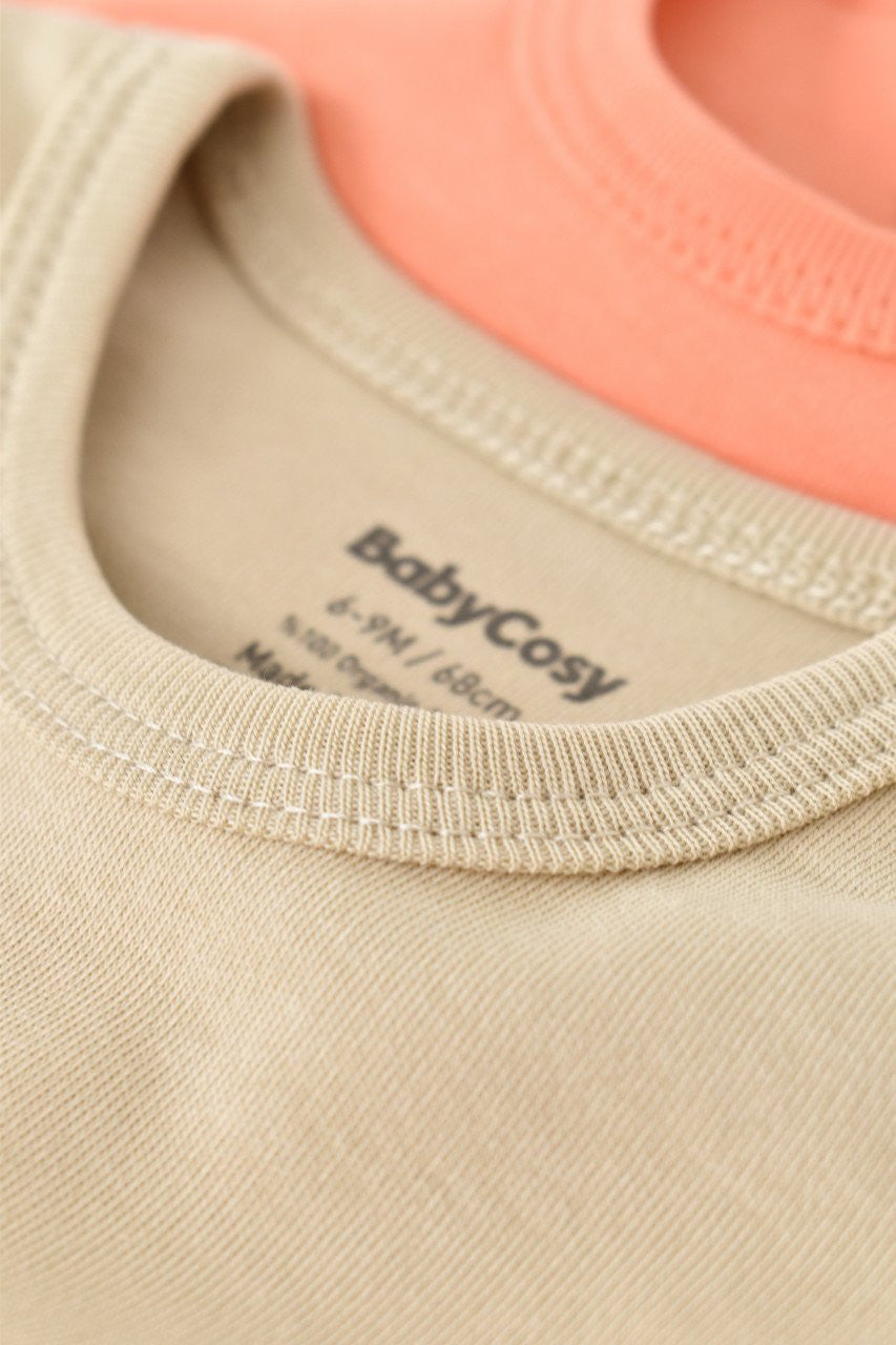 Set 2 body-uri bebe unisex Girafa, BabyCosy, 100% bumbac organic