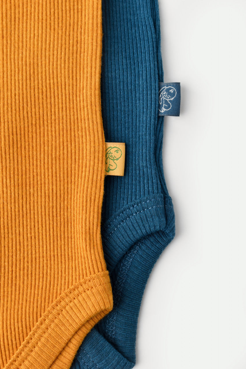 Set 2 body-uri bebe unisex Girafa, BabyCosy, 100% bumbac organic