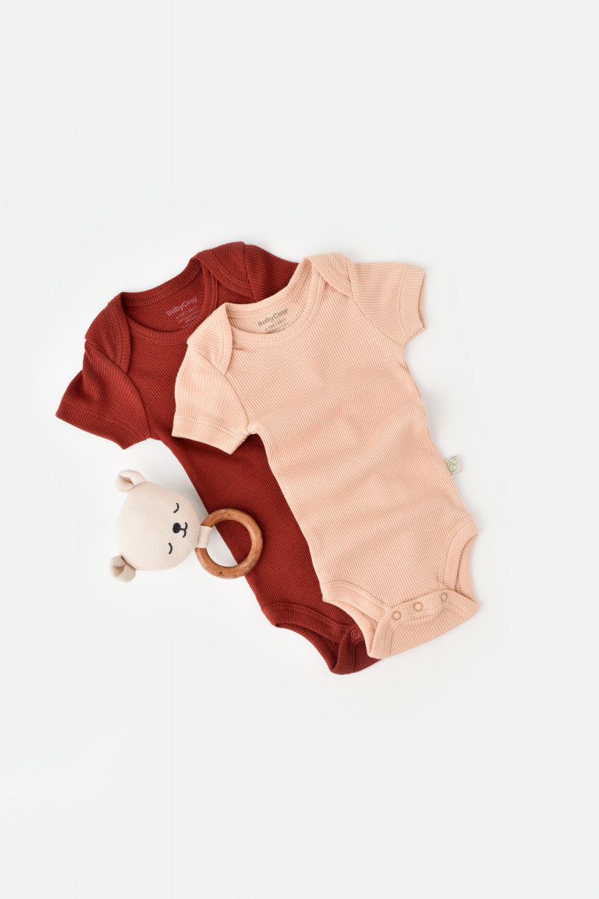 Set 2 body-uri bebe unisex Girafa, BabyCosy, 100% bumbac organic