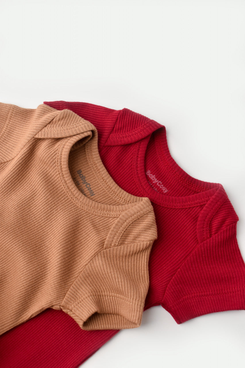 Set 2 body-uri bebe unisex Girafa, BabyCosy, 100% bumbac organic