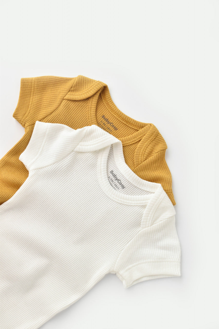 Set 2 body-uri bebe unisex Girafa, BabyCosy, 100% bumbac organic