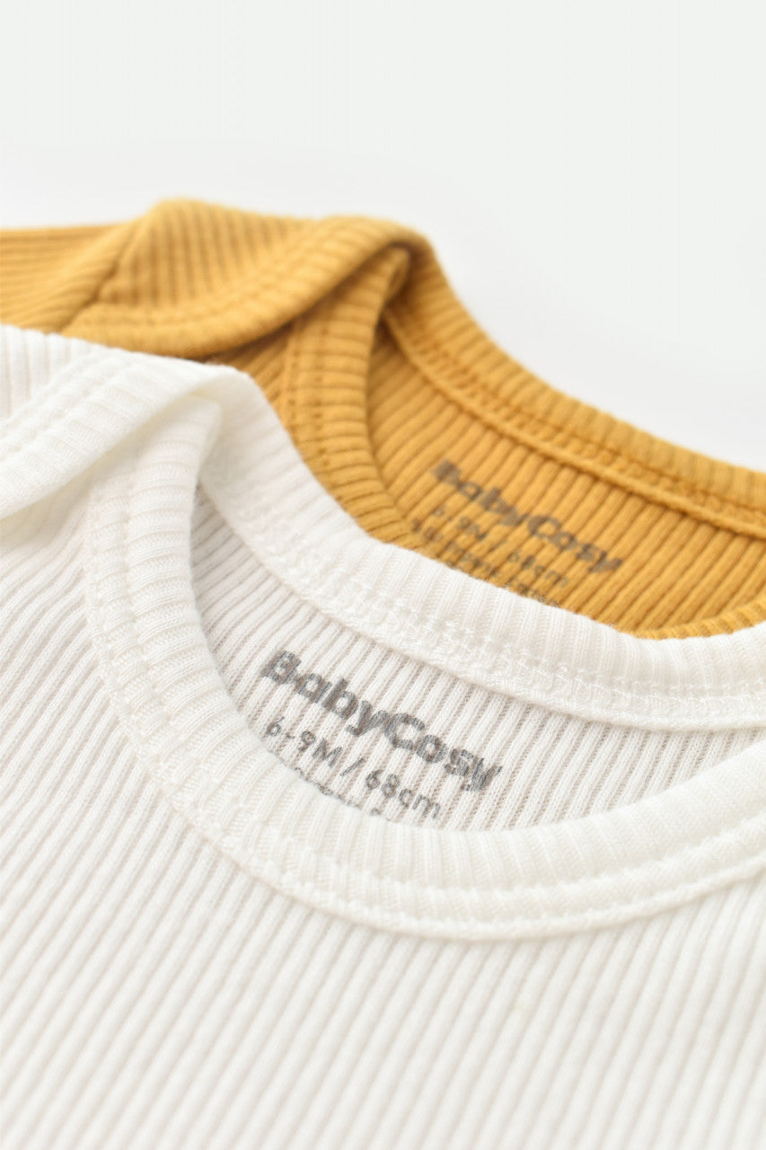 Set 2 body-uri bebe unisex Girafa, BabyCosy, 100% bumbac organic