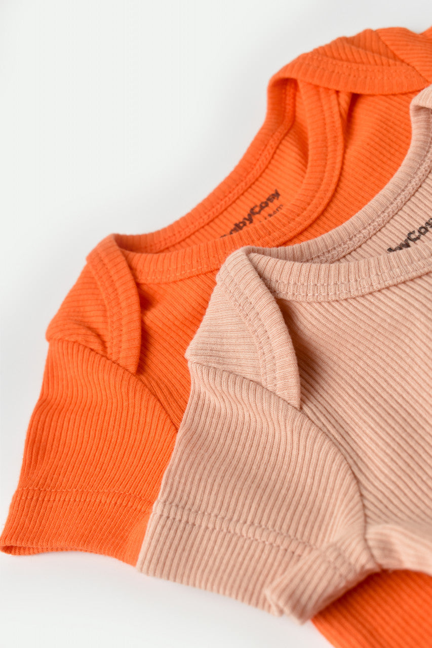 Set 2 body-uri bebe unisex Girafa, BabyCosy, 100% bumbac organic