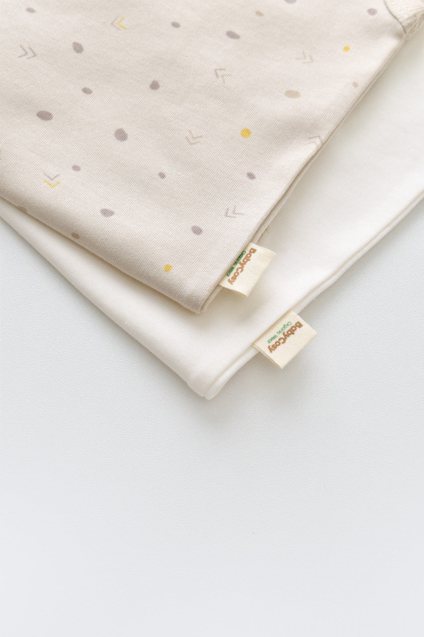 Set 2 body-uri fara maneci bebe unisex Girafa, BabyCosy, 100% bumbac organic