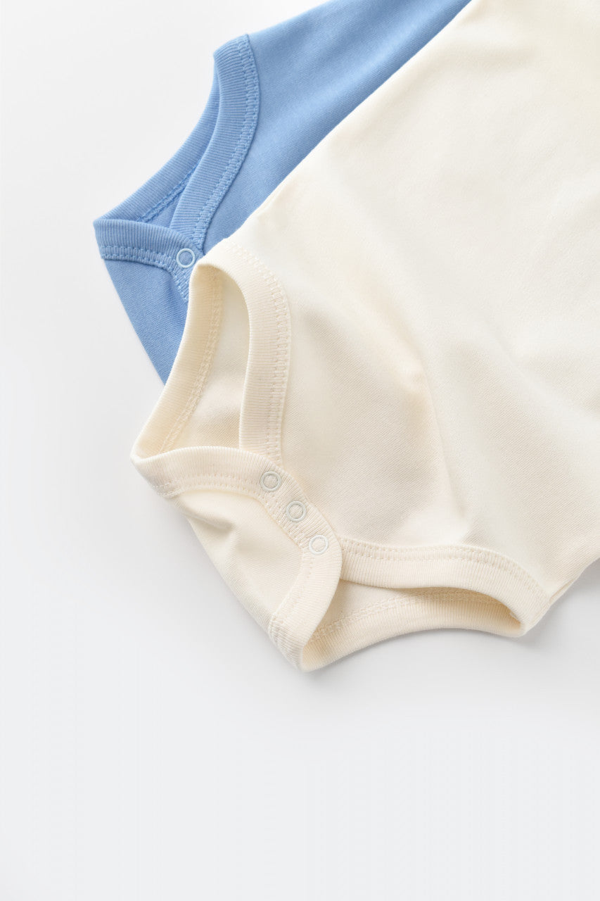 Set 2 body-uri fara maneci bebe unisex Girafa, BabyCosy, 100% bumbac organic