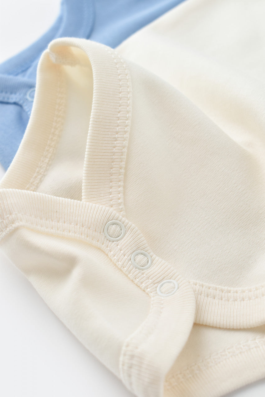 Set 2 body-uri fara maneci bebe unisex Girafa, BabyCosy, 100% bumbac organic