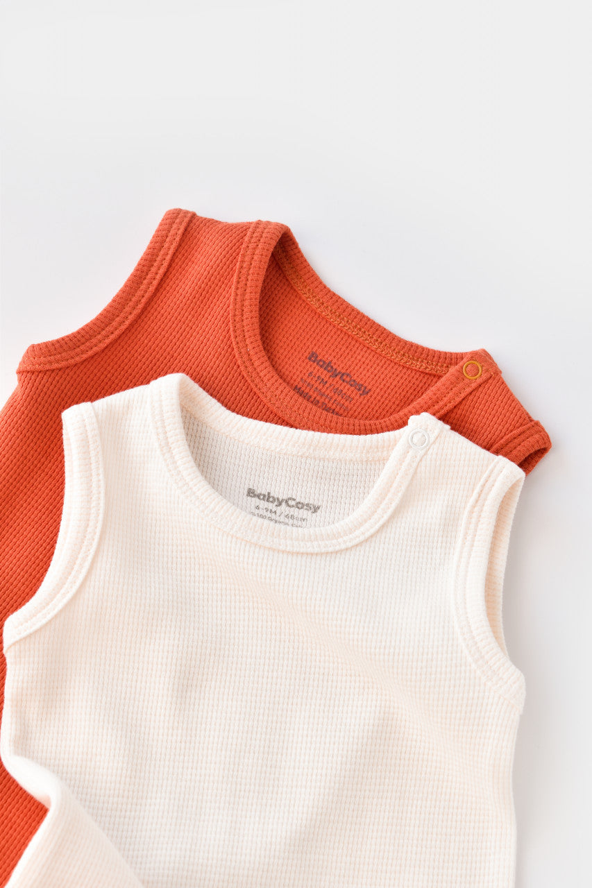 Set 2 body-uri fara maneci bebe unisex Girafa, BabyCosy, 100% bumbac organic