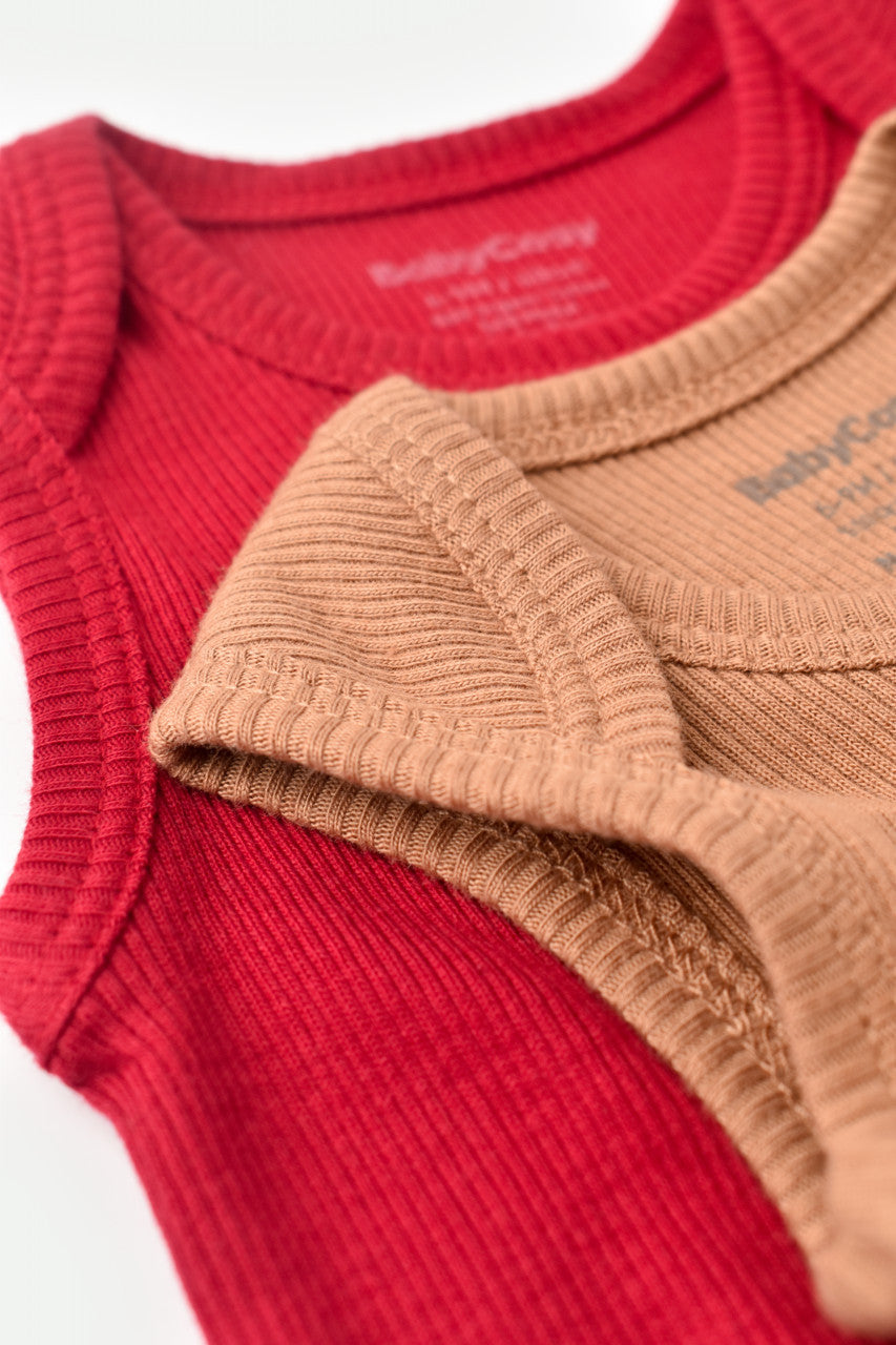 Set 2 body-uri fara maneci bebe unisex Girafa, BabyCosy, 100% bumbac organic