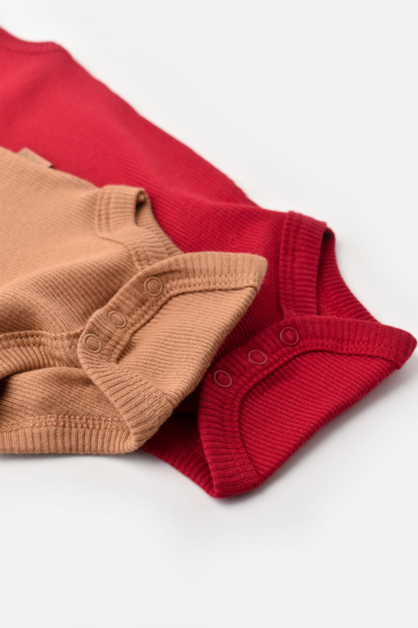 Set 2 body-uri fara maneci bebe unisex Girafa, BabyCosy, 100% bumbac organic