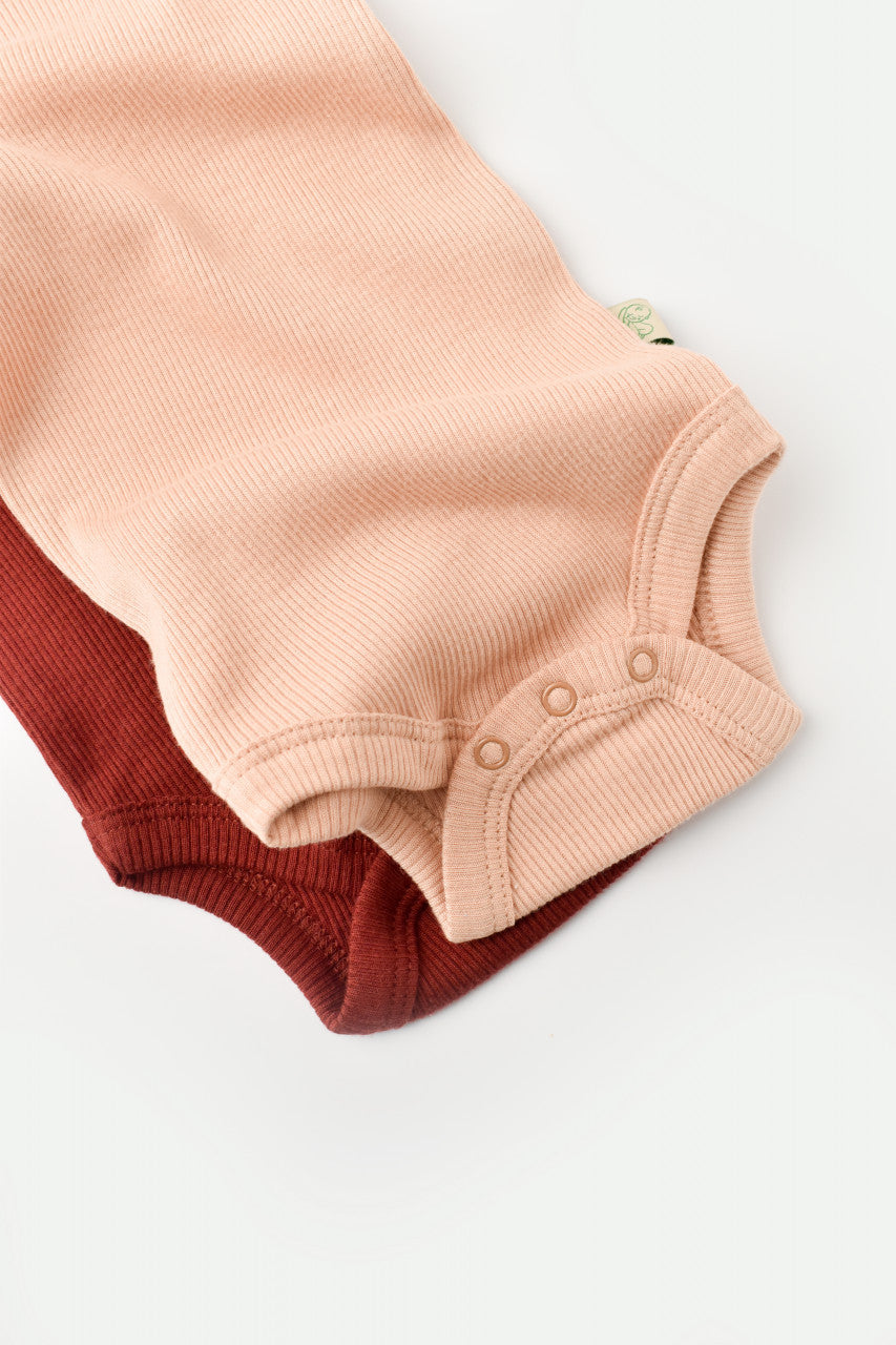 Set 2 body-uri fara maneci bebe unisex Girafa, BabyCosy, 100% bumbac organic