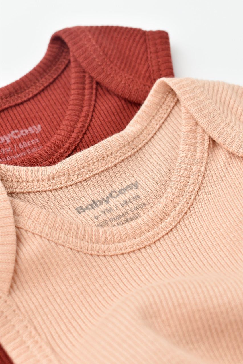 Set 2 body-uri fara maneci bebe unisex Girafa, BabyCosy, 100% bumbac organic