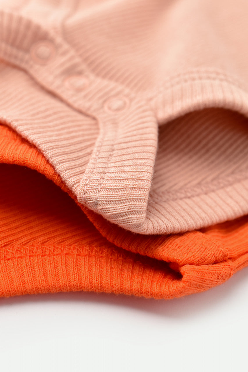 Set 2 body-uri fara maneci bebe unisex Girafa, BabyCosy, 100% bumbac organic