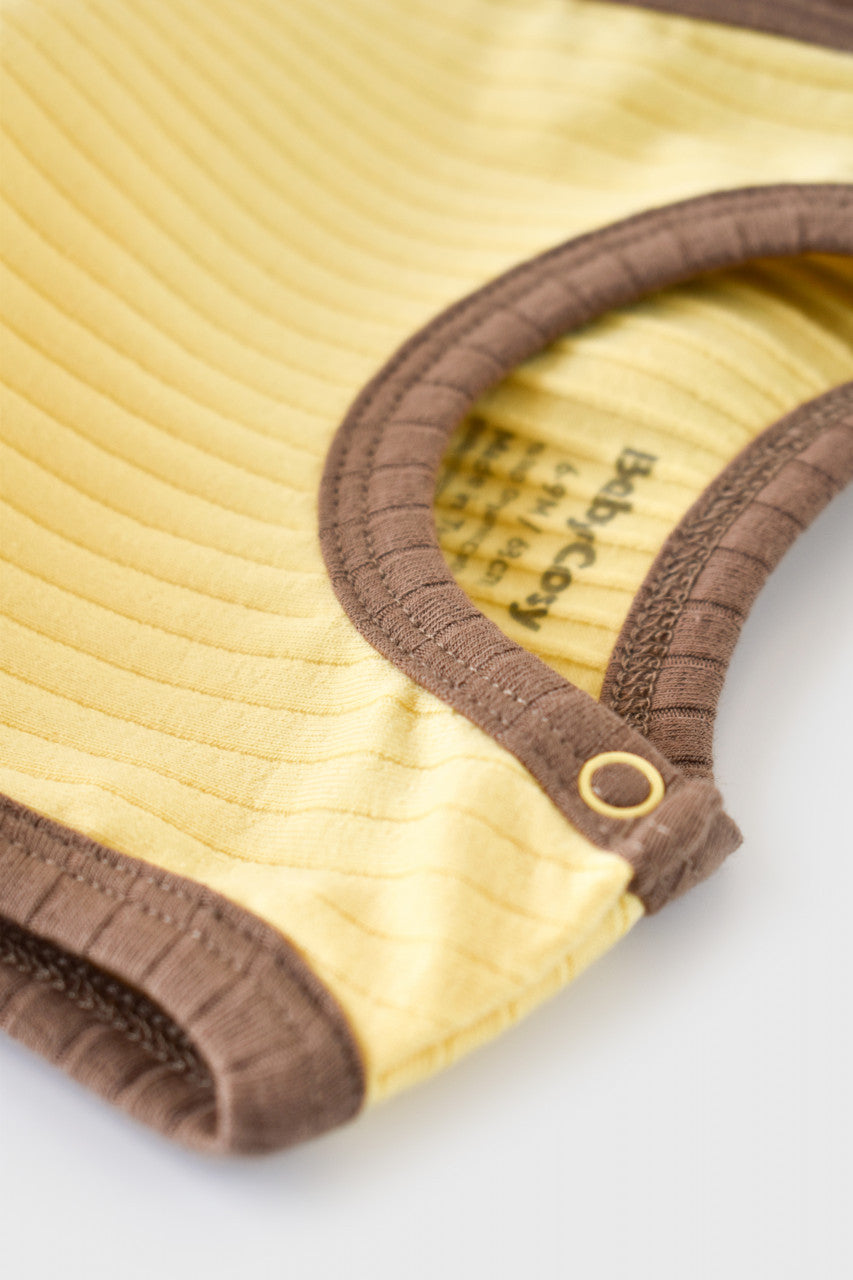 Set 2 body-uri fara maneci bebe unisex Girafa, BabyCosy, 100% bumbac organic