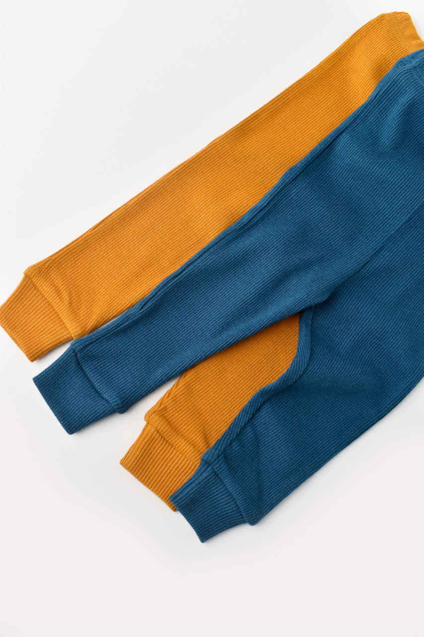 Set 2 pantaloni bebe unisex Girafa, BabyCosy, 100% bumbac organic