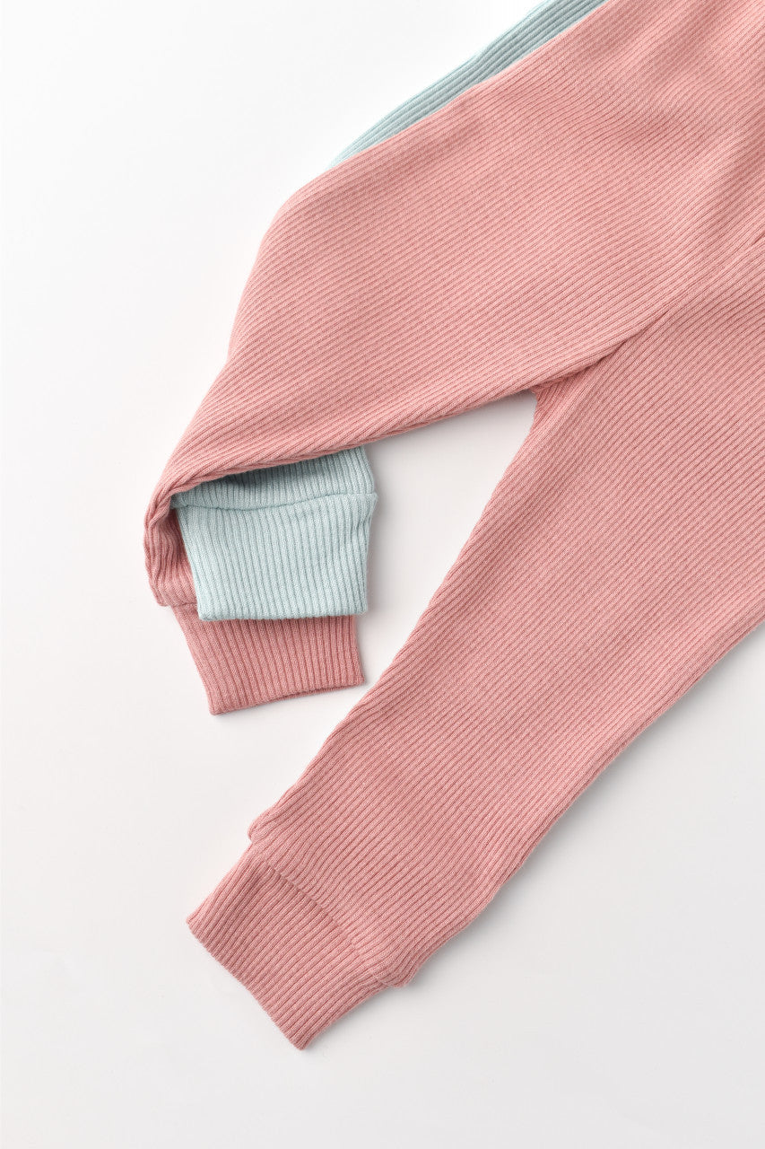 Set 2 pantaloni bebe unisex Girafa, BabyCosy, 100% bumbac organic