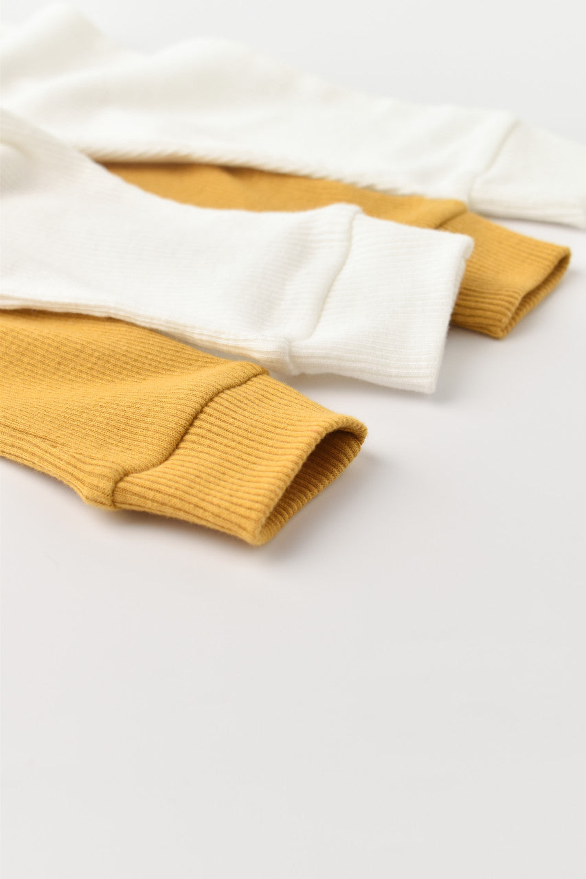 Set 2 pantaloni bebe unisex Girafa, BabyCosy, 100% bumbac organic