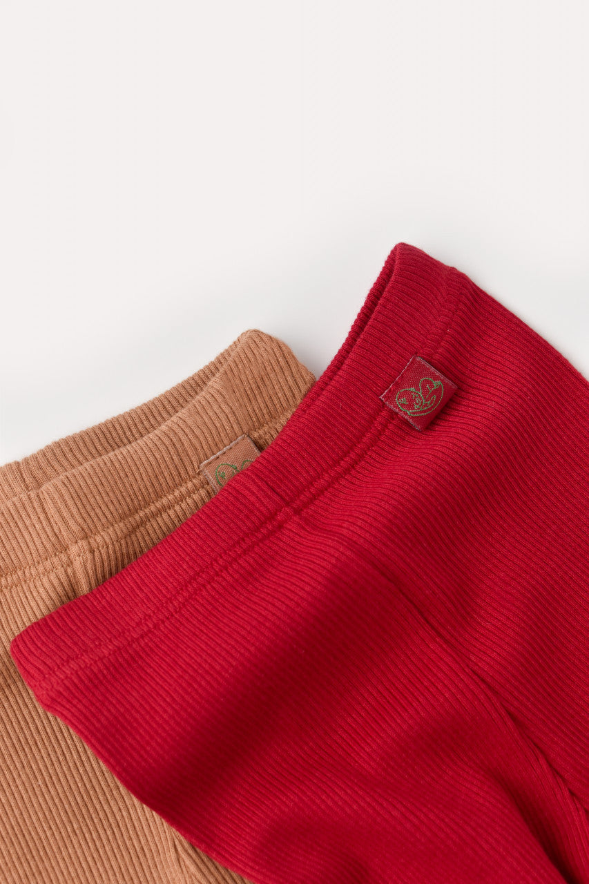 Set 2 pantaloni cu botosei bebe unisex Girafa, BabyCosy, 100% bumbac organic