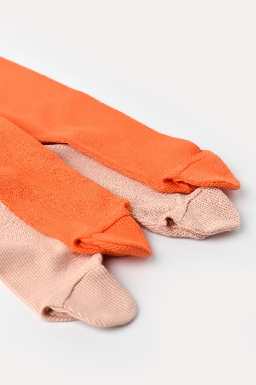 Set 2 pantaloni cu botosei bebe unisex Girafa, BabyCosy, 100% bumbac organic