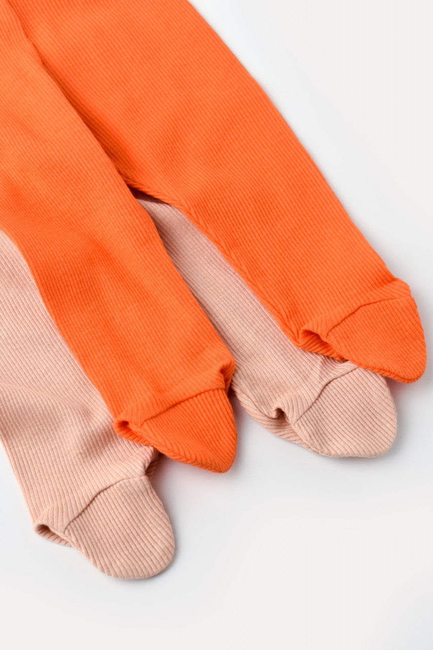 Set 2 pantaloni cu botosei bebe unisex Girafa, BabyCosy, 100% bumbac organic