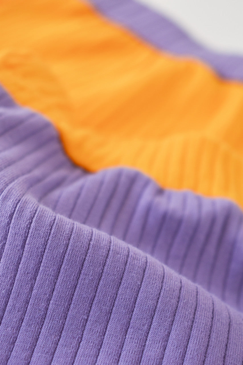 Set 2 pantaloni Ribana Bebe Unisex din bumbac organic si 5%elastan - Ecru/Bordo, BabyCosy